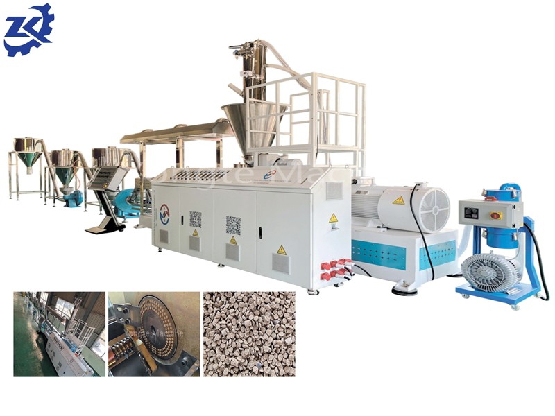 WPC Pelletizing apparatus pro compositione lignum et polymer