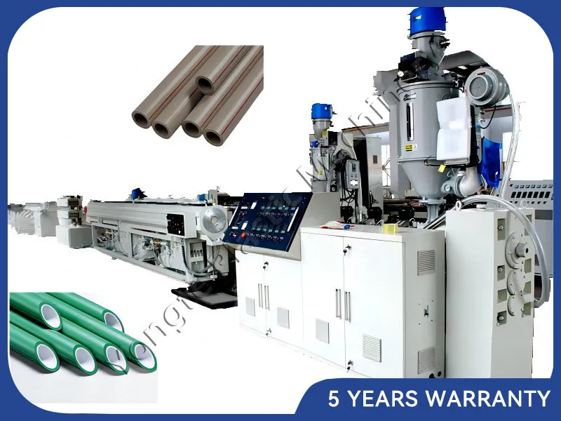 16-63mm tres layer PPR calidum aqua pipe extrusionem machina