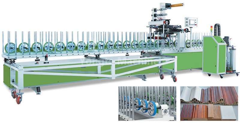 wpc door profile PUR lamination machine