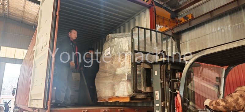 Yongte WPC machine ship to Romania