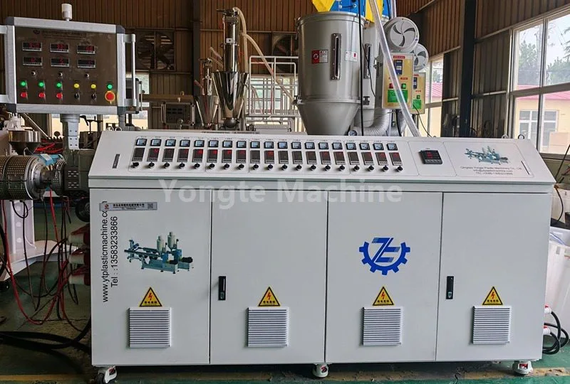 control of WPC door frame extruder