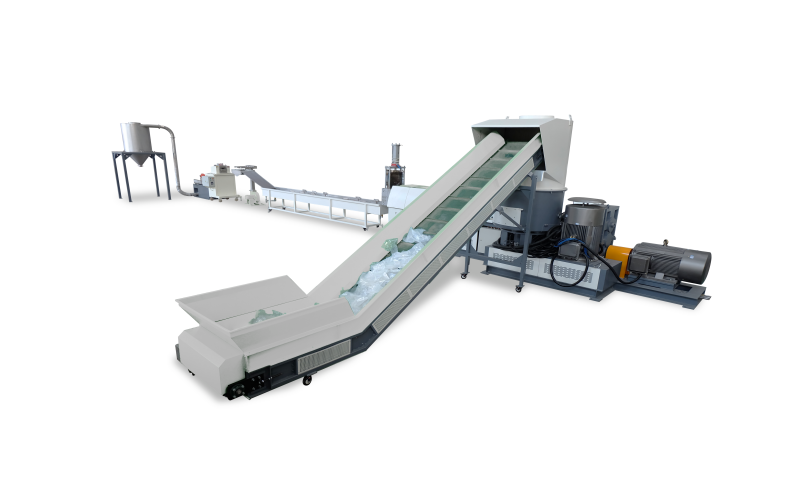 P. P. Plastic film granulating apparatus
